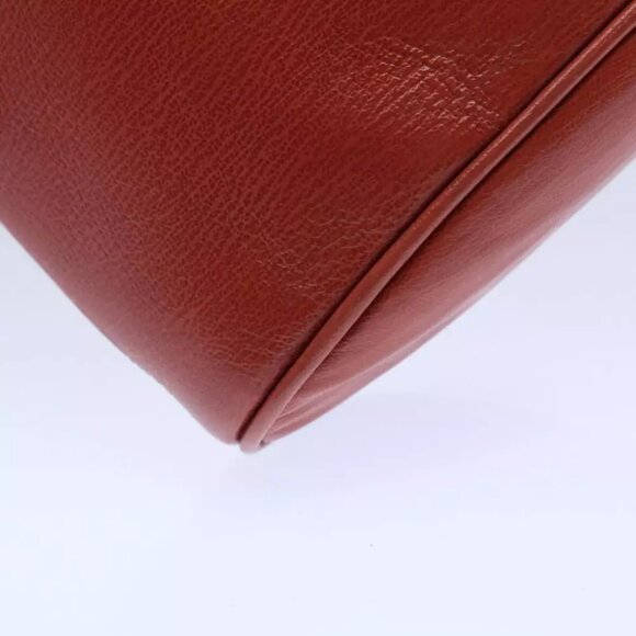 AUTHENTICITY GUARANTEED LOEWE Vanity Velazquez Twist Hand Bag Leather Orange - Picture 9 of 16